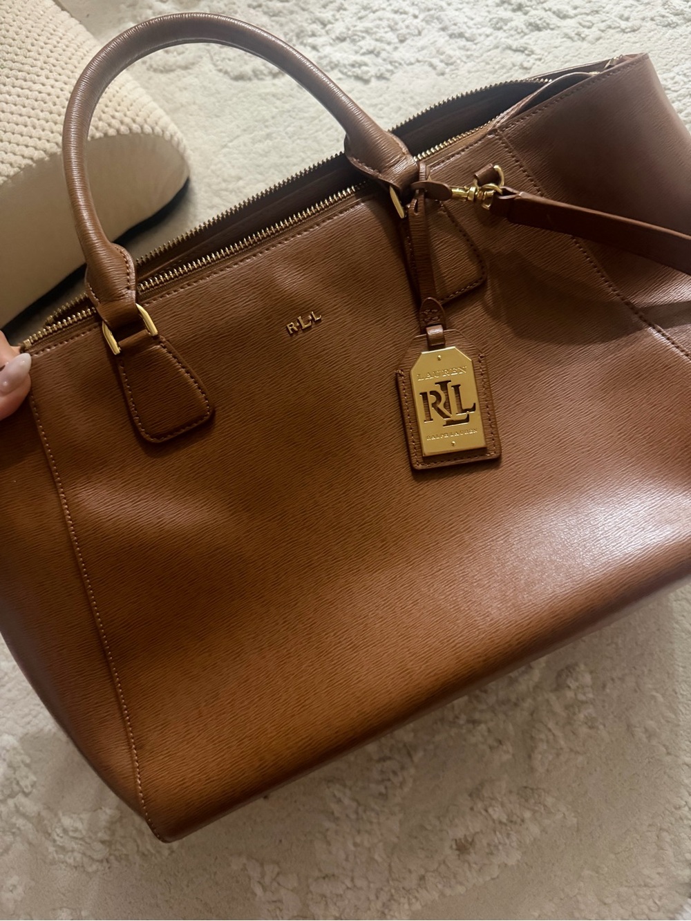 Ralph Lauren RLL Brown Leather bag